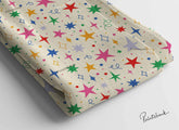 Christmas Multi Color Star Printed Fabric Online Market